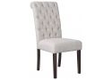 Wooden Dining Chair with Soft Fabric Layback and Tufted Back Design - Glenroy